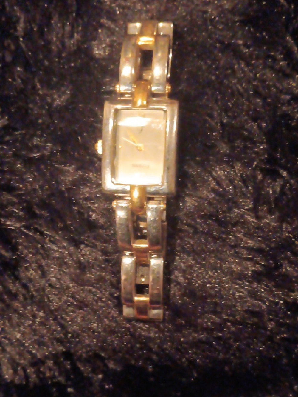 Fossil Two-Tone Silver and Gold Link Bracelet Watch